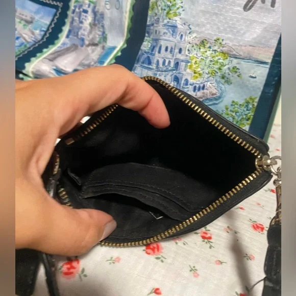 Coach Leopard Print Wristlet Brown Black - Picture 4 of 4